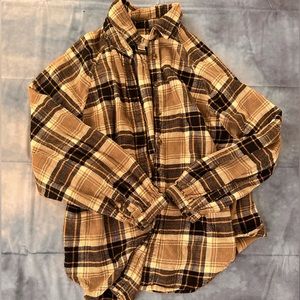 American Eagle Plaid Green and Black